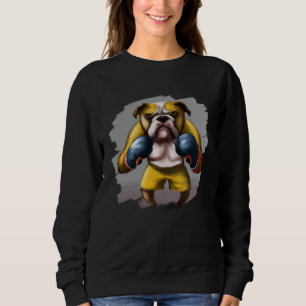 Bulldog Boxing Cool Bulldog Dog Boxing Boxer Sweatshirt