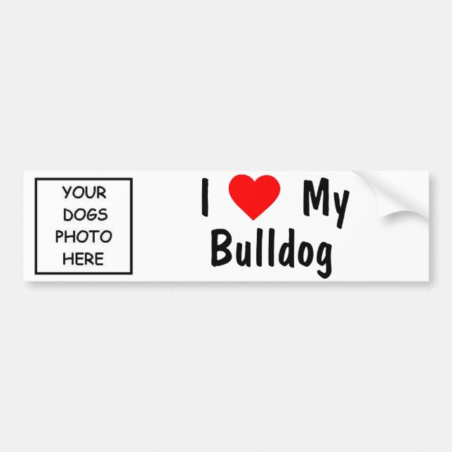 Bulldog Bumper Sticker (Front)