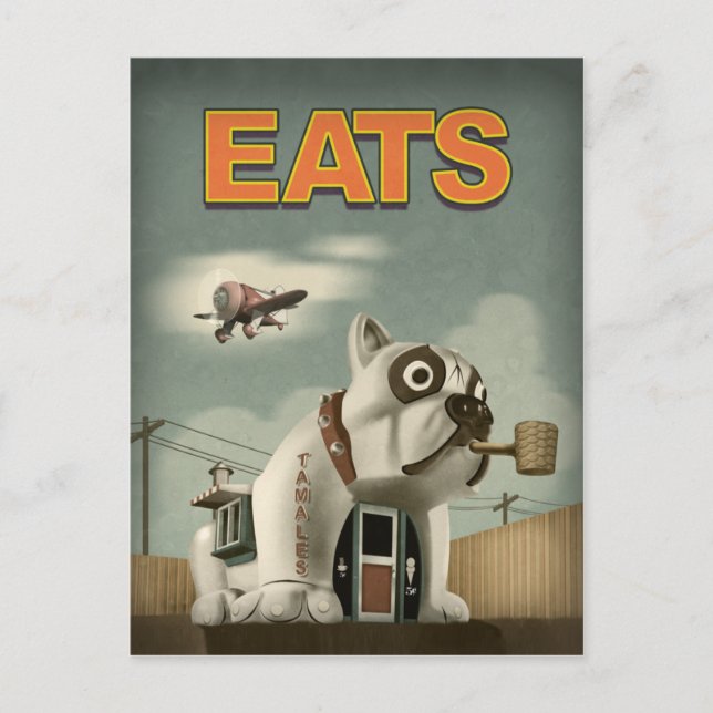 Bulldog Cafe Postcard (Front)