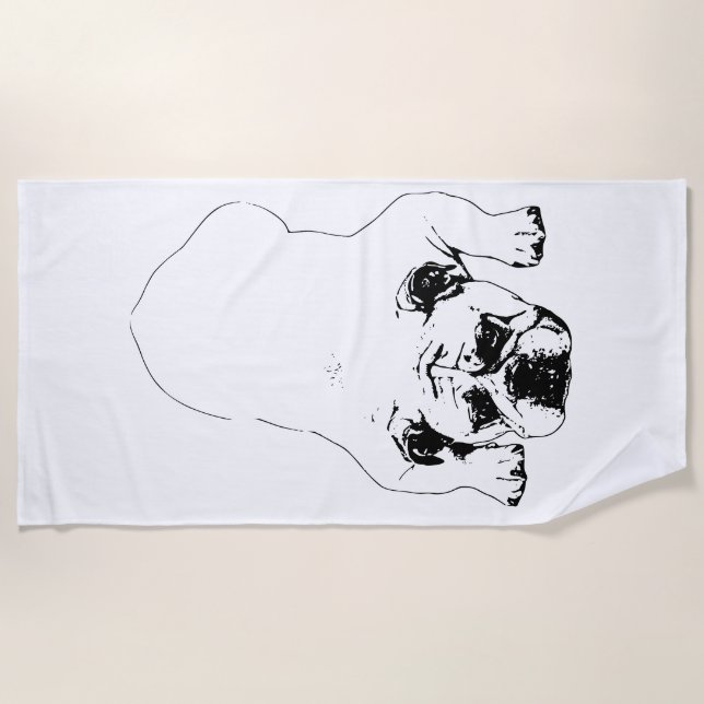 Bulldog Calm Relax Towel (Front)