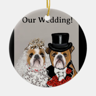 Bulldog     ceramic tree decoration