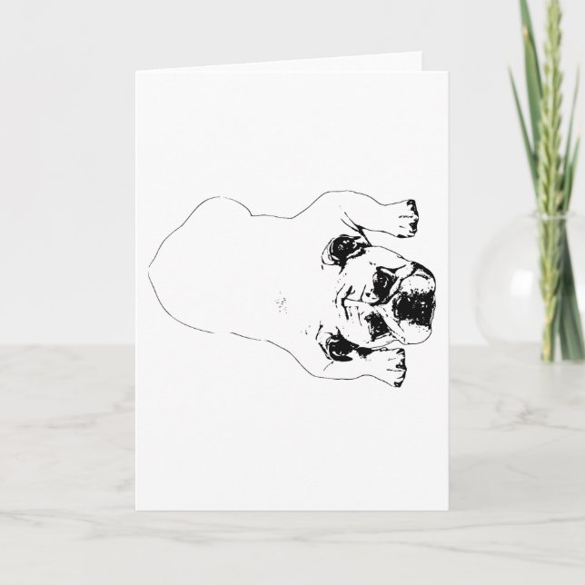 Bulldog Cheerful Holiday Card (Front)