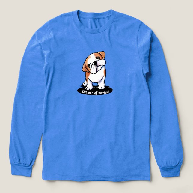 Bulldog Chewer Tri-Blend Shirt (Design Front)