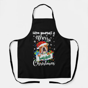 Bulldog Christmas Bulldog Xmas Gifts Bulldog Lover Apron