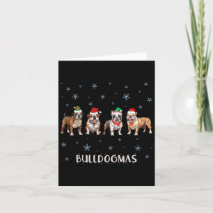 Bulldog Christmas  Card