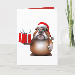 bulldog Christmas card