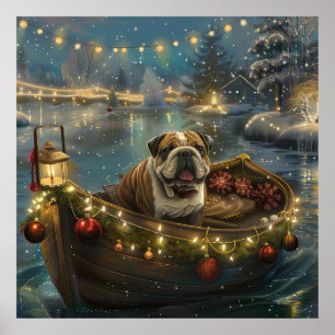 Bulldog Christmas Festive Voyage Poster