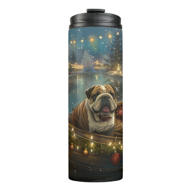 Bulldog Christmas Festive Voyage Thermal Tumbler (Front)