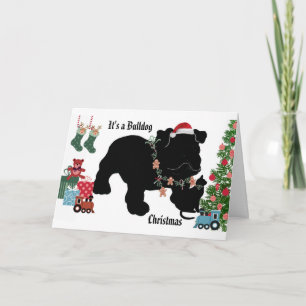 Bulldog Christmas Holiday Card
