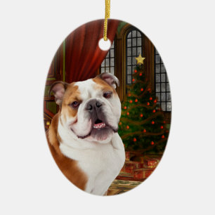 Bulldog Christmas Ornament