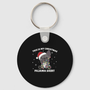 Bulldog Christmas This Is My Christmas Pajama Key Ring