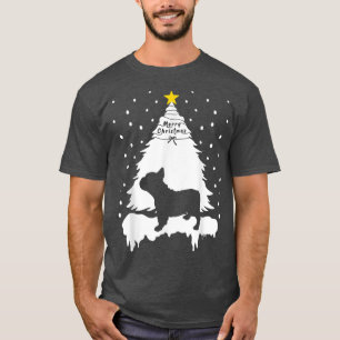 Bulldog Christmas Tree For Family Men Women  Xmas  T-Shirt