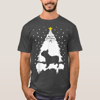 Bulldog Christmas Tree For Family Men Women  Xmas  T-Shirt