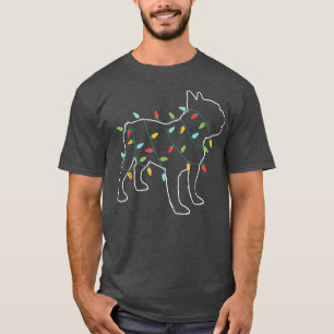 Bulldog Christmas Tree Light Pajama Xmas Dog lover T-Shirt