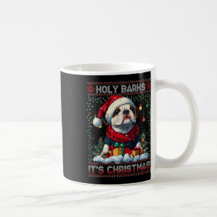 Bulldog Christmas Tree Lights Decorations Dog Love Coffee Mug