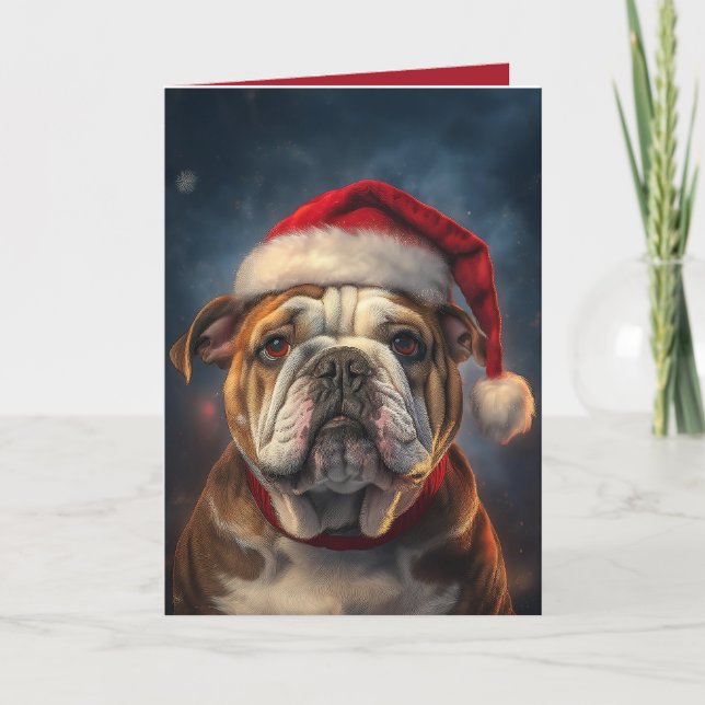 "Bulldog Christmas Wish" Holiday Card (Front)