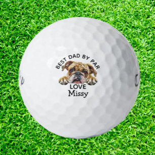 Bulldog Customise Gift Dad Golf Balls