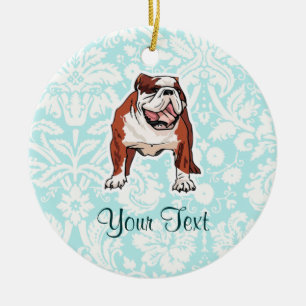 Bulldog; Cute Ceramic Tree Decoration