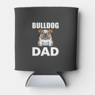 Bulldog Dad Cartoon Dog Lover Can Cooler