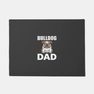 Bulldog Dad Cartoon Dog Lover Doormat