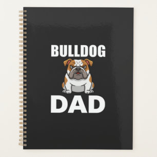 Bulldog Dad Cartoon Dog Lover Planner