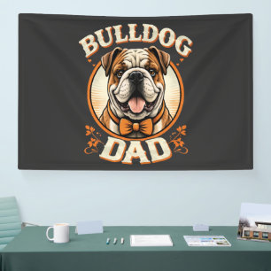 bulldog dad – cute vintage bulldog father’s day banner