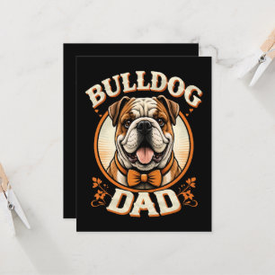 Bulldog Dad – Cute Vintage Bulldog Father’s Day Invitation