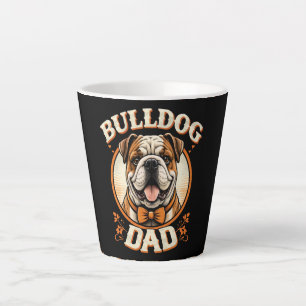 bulldog dad – cute vintage bulldog father’s day latte mug