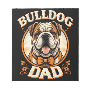 bulldog dad – cute vintage bulldog father’s day notepad