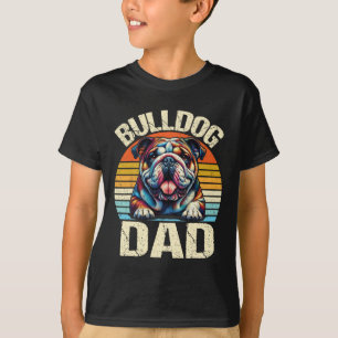 Bulldog Dad Dog Lovers Daddy Father's Day  T-Shirt