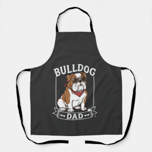Bulldog Dad Dog Sunglasses Bandanna Apron