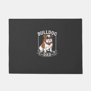 Bulldog Dad Dog Sunglasses Bandanna Doormat