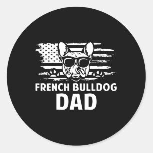 Bulldog Dad Frenchie Lover Gift Dog Owner Classic Round Sticker