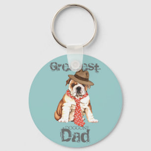 Bulldog Dad Key Ring