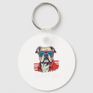 Bulldog Dad Key Ring