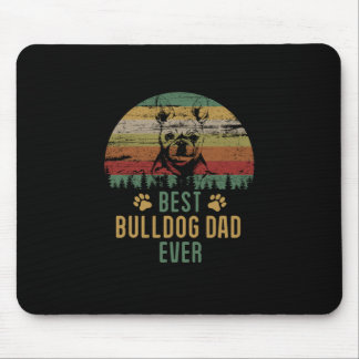 Bulldog dad mouse pad