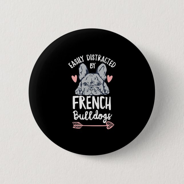 Bulldog Design For A Frenchie Owner  6 Cm Round Badge (Front)