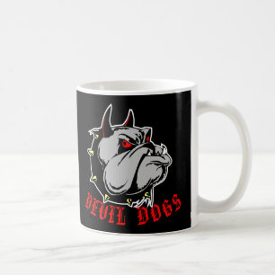 Bulldog Devil Dogs Black Coffee Mug