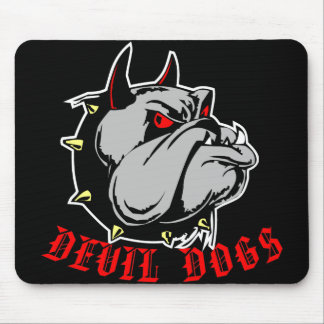 Bulldog Devil Dogs Black Mouse Pad