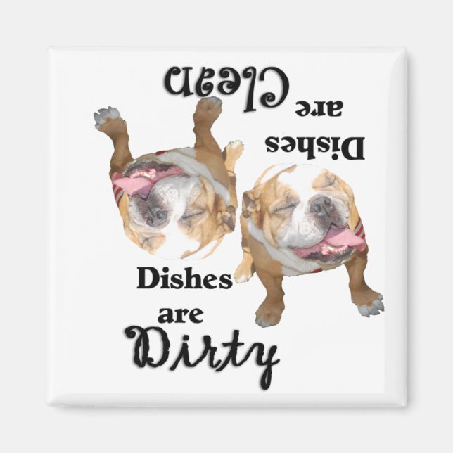 Bulldog Dishwasher Magnet (Front)