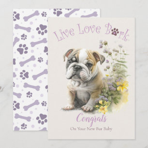 Bulldog Dog Adoption, Gotcha Day Card