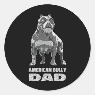Bulldog Dog Lover American Bully Dad Classic Round Sticker