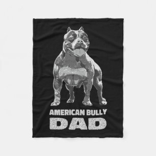 Bulldog Dog Lover American Bully Dad Fleece Blanket