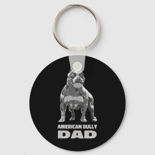 Bulldog Dog Lover American Bully Dad Key Ring