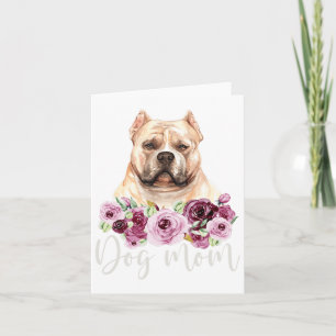 Bulldog Dog Mum Floral Bully Mama Card
