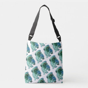 Bulldog Dog Over-Print Cross Body Bag