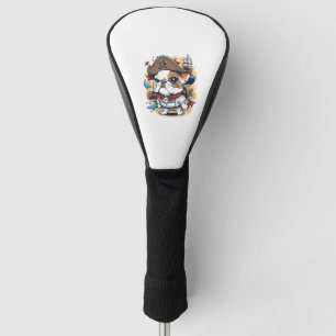 Bulldog Dog Pirate Captain Golf Head Cover