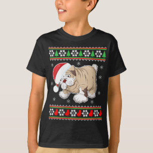 Bulldog Dog-Ugly Christmas-Sweater Xmas T-Shirt