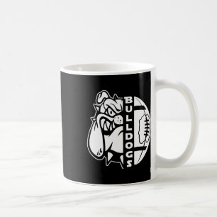 Bulldog Face Half Football Ball Fun Rug Coffee Mug