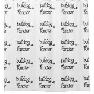bulldog fancier shower curtain